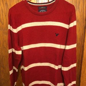 Red and cream striped Large American Eagle sweater